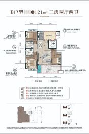 聚龙湾温泉雅苑3室2厅1厨2卫建面121.0㎡
